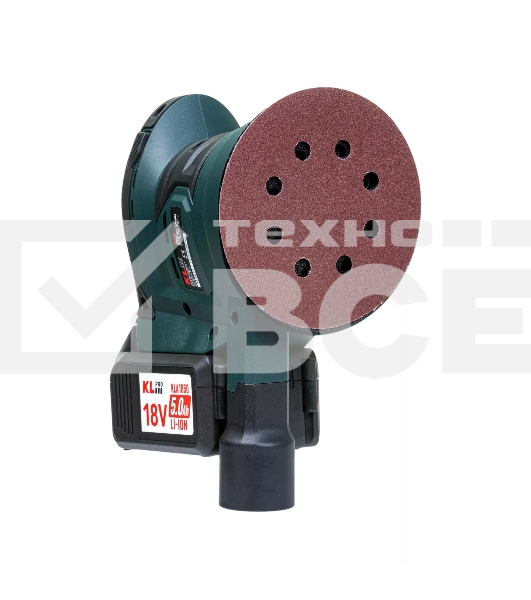 Эксцентриковая шлифовальная машина аккумуляторная KLPRO KLEZ18-50 (18В, Li-ion-2шт, 5.0А·ч, ЗУ 4,5А)