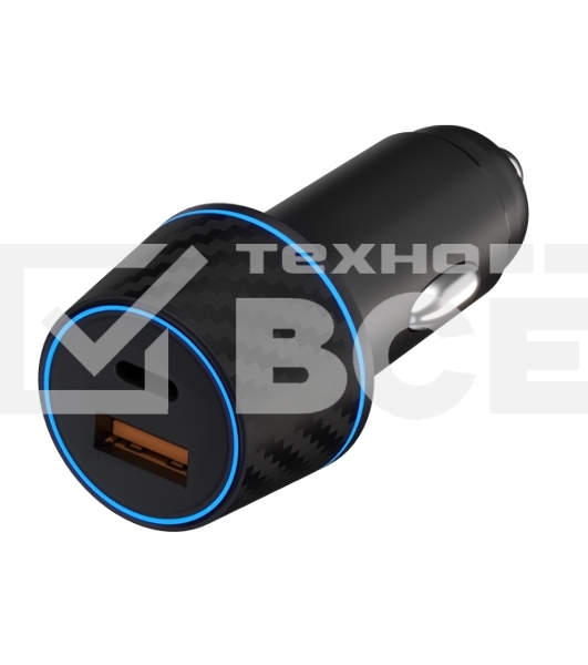 Автомобильное зарядное устройство Maxvi CCM-MS604PD 48W 6A (USB + Type-C, QC3.0 PD3.0) черный