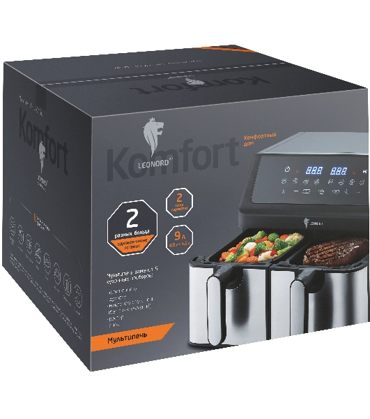 Аэрогриль (аэрофритюрница) LEONORD LE-17707 Dual (111224)