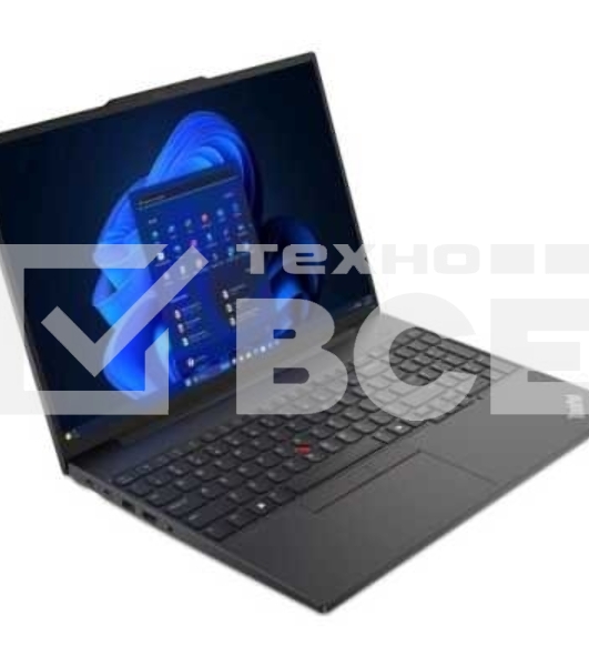 Ноутбук Lenovo ThinkPad E16 G2 16' (1920x1200) IPS, Ryzen 5 7535HS, 16Gb DDR5,512Gb SSD, AMD Radeon, FHD Cam, RTL8852BE,FPR,3 Cell 47Whr, BKLT KB ENG, No OS, 1Y (EN_kbd, 3pin cable)