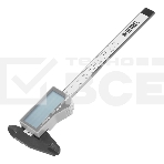 Штангенциркуль пластиковый Denzel 150 мм, электронный, большой дисплей, с глубиномером, фото 1