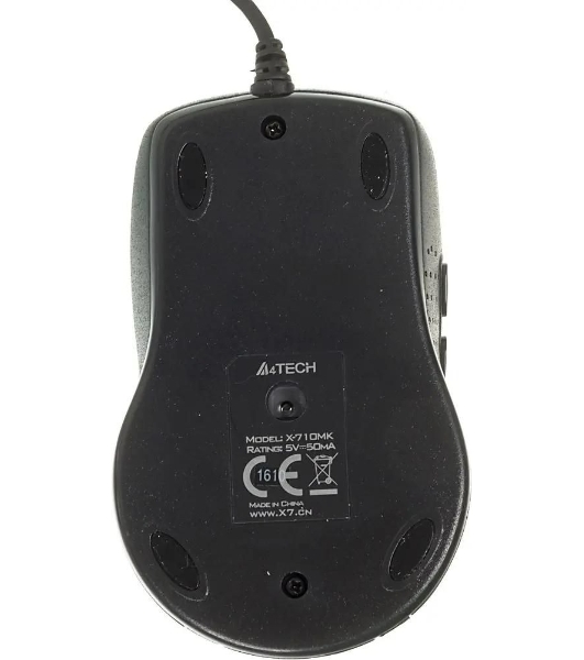 Мышь проводная A4Tech X-710MK черный, 2000 dpi, USB, кнопки - 7