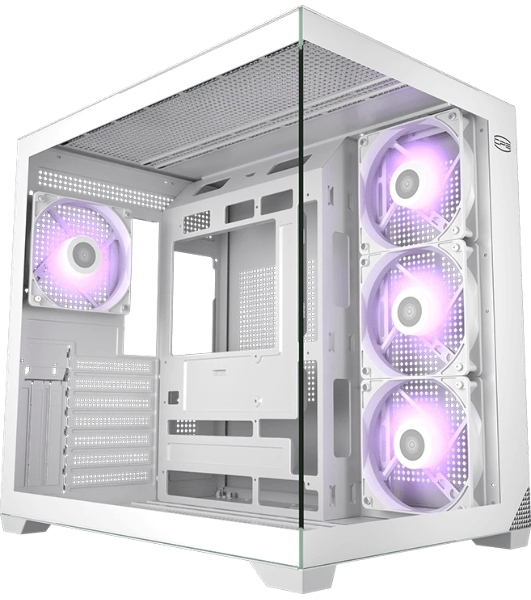 Корпус без блока питания PCCooler C3T700 ARGB WH, Midi-Tower, TG, 4x120мм ARGB, 1xUSB-A 3.0 + 1xUSB-A 2.0 + 1xUSB-C, ATX, mATX, mITX белый