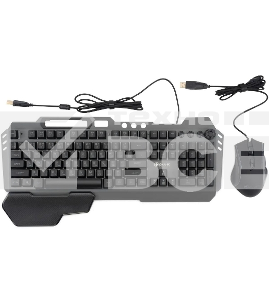 Комплект клавиатура + мышь Оклик GMNG 700GMK клав:черный мышь:черный USB Multimedia LED