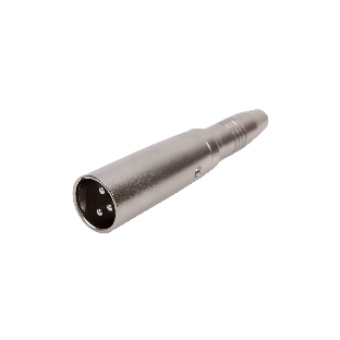 Переходник аудио FORCE CFA-011XLR (M) 3-pin на 1/4' TRS Jack (F), материал контактных частей медь, покрытие никель, матовый серебристый