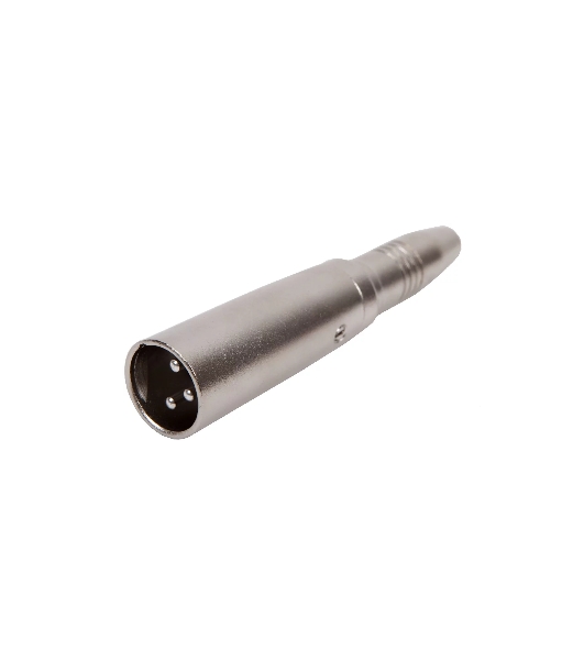 Переходник аудио FORCE CFA-011XLR (M) 3-pin на 1/4' TRS Jack (F), материал контактных частей медь, покрытие никель, матовый серебристый