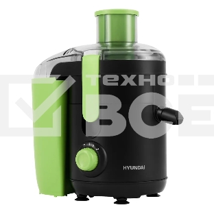 Соковыжималка центробежная Hyundai HY-JE1625 500Вт рез.сок.:400мл. черный/зеленый