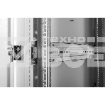 Шкаф серверный напольный ЦМО 48U (600 1200) дверь перфорированная, задние двойные перфорированные, цвет черный, фото6