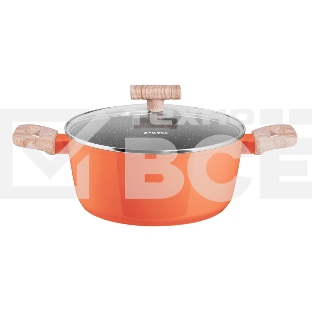 Кастрюля Maunfeld MARTA MCS41FA06CL из кованого алюминия со стеклянной крышкой, 24 см, 4,1 л.