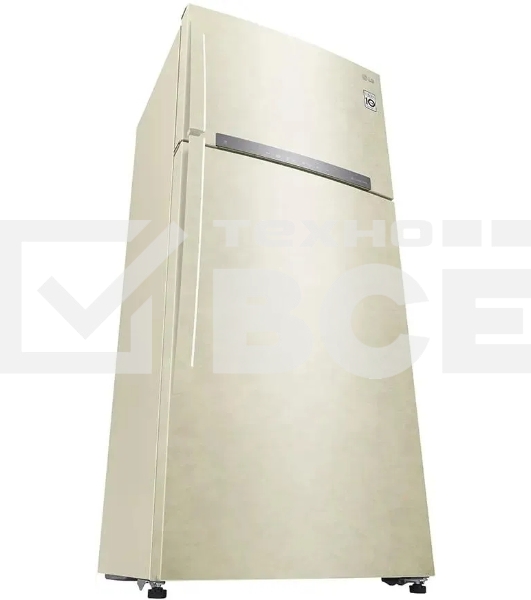 Холодильник LG GN-H702HEHL бежевый двухкамерный 376/155л морозилка сверху, Total No Frost