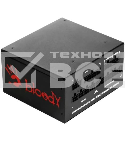 Блок питания Bloody BD-PS750G, 750Вт, 80 PLUS Gold, 120мм, модульный, черный