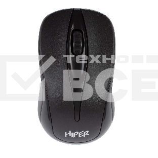 Мышь беспроводная HIPER HOMW-061 черный, 1000 dpi, радиоканал, USB, кнопки - 3