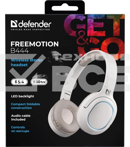 Гарнитура клавиатура Defender FreeMotion B444 бежевый, микрофон, Bluetooth