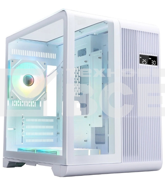 Компьютерный корпус 1STPLAYER RT5 ARGB белый, mATX, 3x120мм ARGB fans