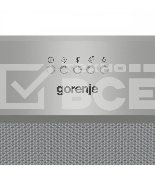 Вытяжка встраиваемая Gorenje BHI626E6X нержавеющая сталь, 60 см, 677 куб. м/ч, 61 дБ