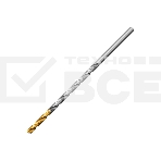 Сверло спиральное по металлу Denzel 4 х 119 мм, Р6М5, Golden Tip, удлиненное, фото 1