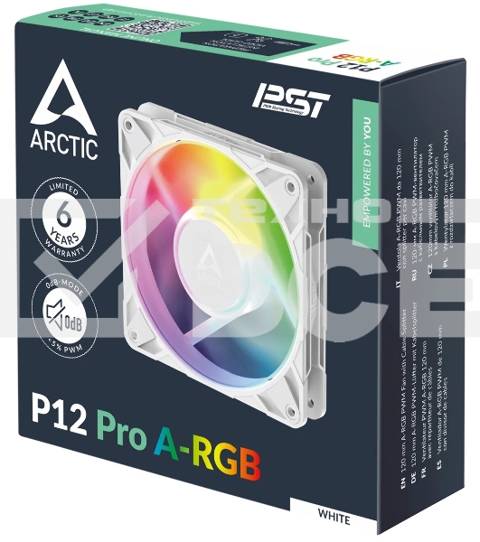 Вентилятор корпусной ARCTIC P12 Pro A-RGb (белый) - retail (ACFAN00311A)