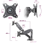 Кронштейн для мониторов Arm Media LCD-T22 черный 15'-32' макс.14кг настольный поворот и наклон верт.перемещ., фото21