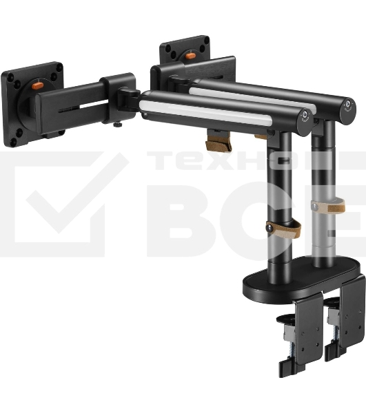 Кронштейн для мониторов Ultramounts UM727B черный 17'-32' макс.9кг крепление к столешнице поворот и наклон