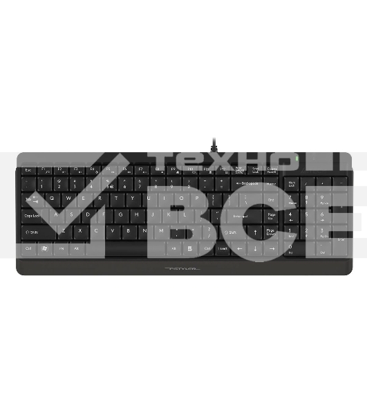 Комплект клавиатура+мышь A4Tech FStyler F1512 проводной, USB, 1200 DPI, черный