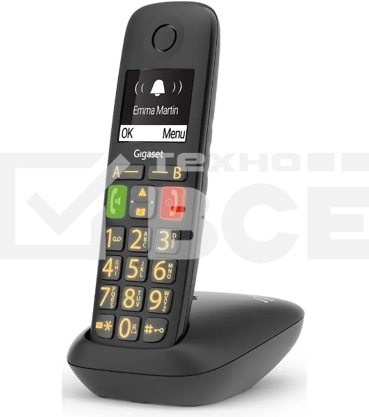 Радиотелефон Dect Gigaset E290 SYS черный АОН