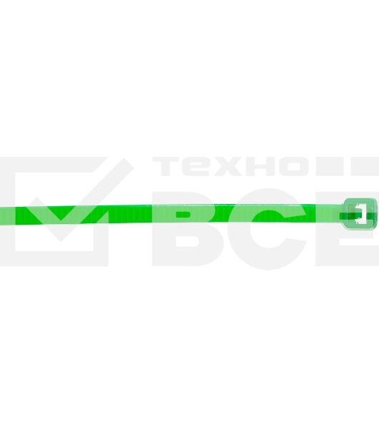 Хомуты Сибртех 150 х 2,5 мм, пластиковые, зеленые, 100 шт.