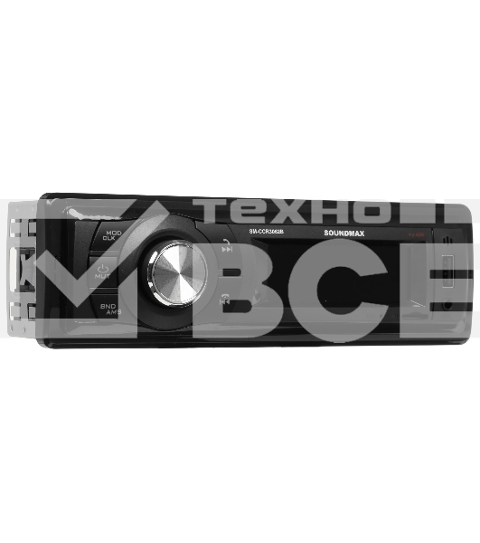 Автомагнитола Soundmax SM-CCR3062B, 1 DIN, Bluetooth, USB Type-A, AUX