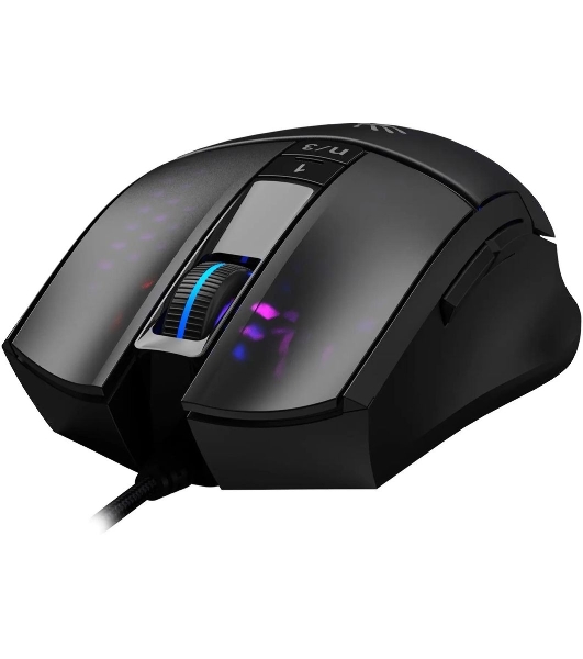 Мышь проводная A4Tech Bloody L65 Max черный/фиолетовый, 12000 dpi, USB, кнопки - 7