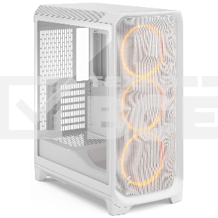 Корпус Fractal Design Meshify 3 White RGB TG Clear Tint, Midi-Tower, белый, 3 x 140 мм