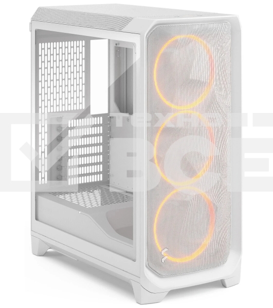 Корпус Fractal Design Meshify 3 White RGB TG Clear Tint, Midi-Tower, белый, 3 x 140 мм