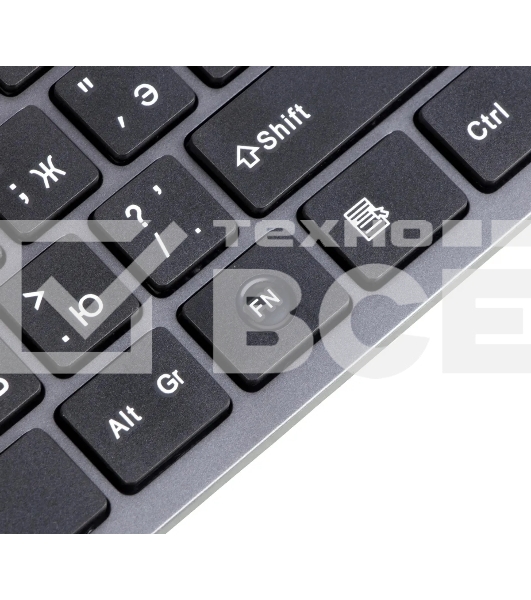 Клавиатура A4Tech KV-300H серый/черный USB slim