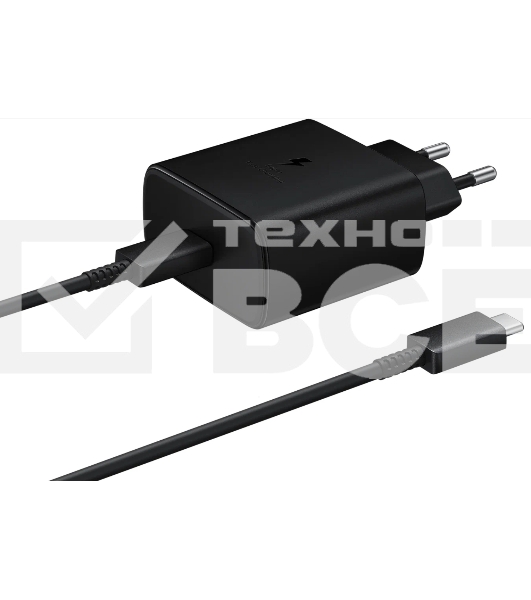 Блок питания (сетевой адаптер) Amperin USB-А, USB-C (YDS-TC045-011) 45W, черный