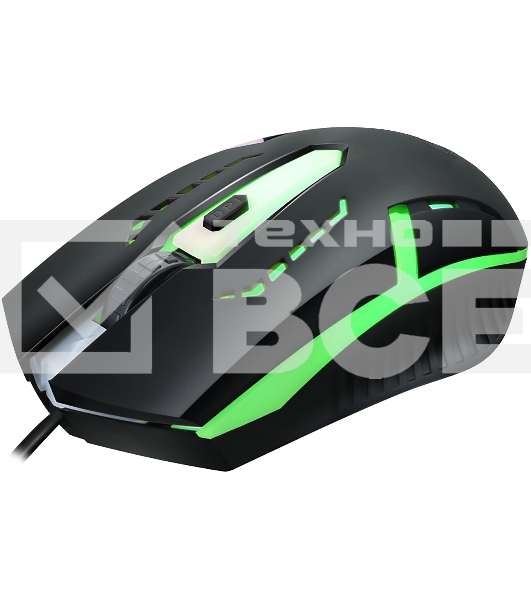 Мышь проводная Oklick 398G черный, 2400 dpi, USB, кнопки - 4