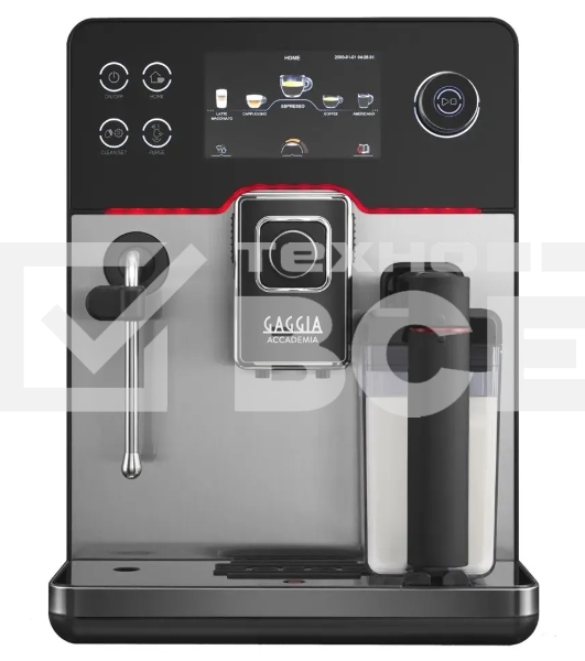 Кофемашина автоматическая Gaggia RI9782/01 NEW ACCADEMIA INOX серебристый/чёрный, молотый/зерновой, 1.6 л, 1400 Вт, 15 Бар