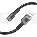 Кабель Hoco U110 iP USB (m)-Lightning (m) 1.2м черный коробка, фото2