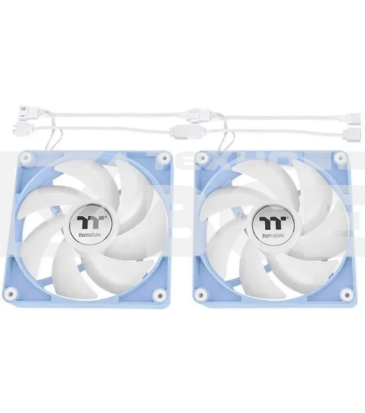 Комплект вентиляторов для корпуса Thermaltake CT120 ARGB (2 шт.) голубой, 120 мм, 2000 об/мин, 25.8 дБ, 4 pin