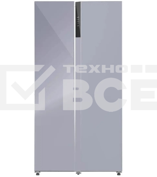 Холодильник LEX LSB530SLGID серебристый двухкамерный 283/183л морозилка слева, No Frost, Side by Side