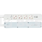 Сетевой фильтр Гарнизон 2.0 Мультипорт EPS-4-U3-W-2, 4 р, 10А, 3xUSB, 2м, ур.защиты 2+, белый, пакет, фото6
