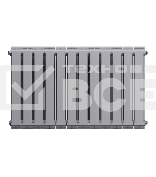 Радиатор биметаллический Royal Thermo PianoForte 500 серебристый - 12 секц.