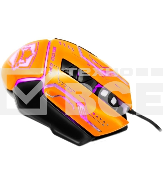 Мышь проводная Ritmix ROM-363 оранжевый, 3200 dpi, USB, кнопки - 7