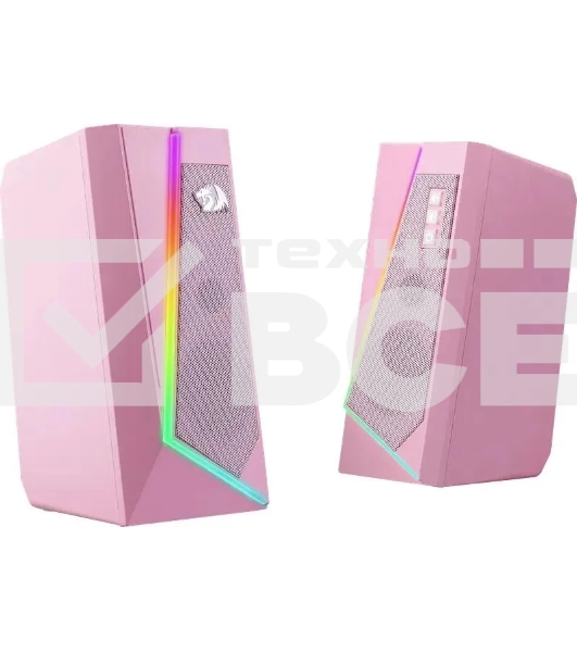 Акустическая система 2.0 REDRAGON 71776 Anvil, 5 Вт, RGb, USB/3.5мм розовый