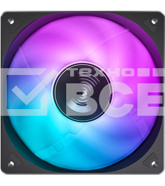 Вентилятор для корпуса JONSBO SL-120C (120x120x25мм, 4-pin PWM, FRGb, 59.48CFM, 32.0dBA, 1500RPM, черный)