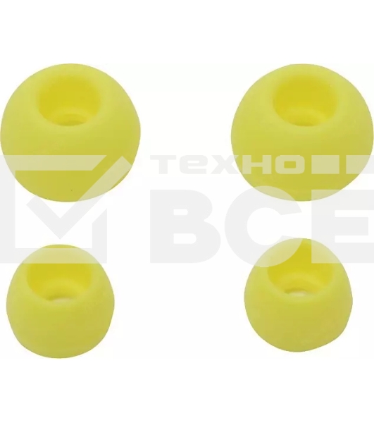 Внутриканальные наушники Smartbuy Curve, soft-touch, сменные насадки, желт/серые (SBE-930)