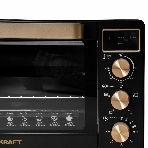 Мини-печь Kraft KF-MO 3506 KGLB (черный/золото) с дисплеем, фото12