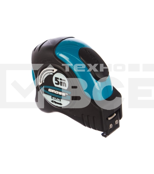 Рулетка Gross 31112 ''schlagfest'' 5м x 19мм магн. обрез зацеп двухст. шкала нейлон покр. автомати