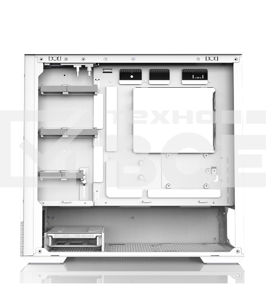 Компьютерный корпус ZALMAN P30 AIR, MATX, WHITE, WINDOW, 2xCombo (3.5'' or 2.5''), 3x2.5
