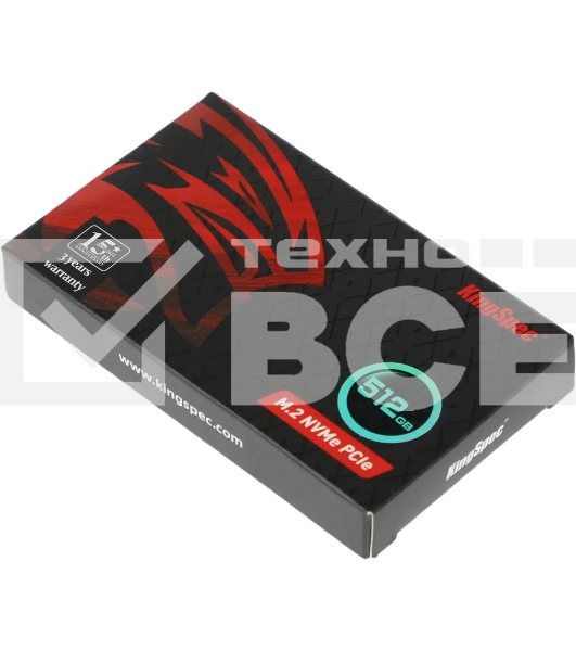 Накопитель SSD KingSpec NE-512, 512Gb, M.2 2280, PCIe 3.0 x4, NVMe, R/W 2400/1700