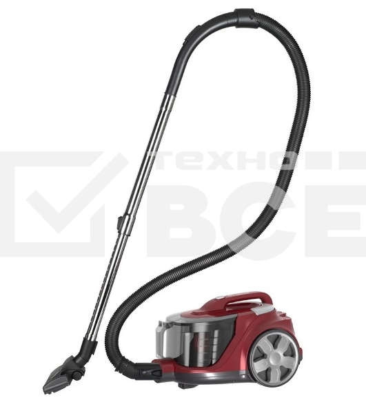 Пылесос Eurostek EVC-4514 красный, 500/2800 Вт, уборка сухая, пылесборник контейнер 3 л