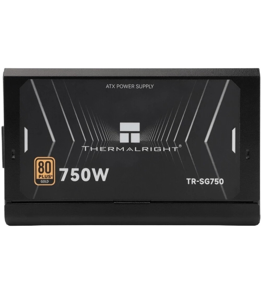 Блок питания Thermalright TR-SG750 750W 80+ Gold (ATX, 3.1, PCIe 5.1, Full modular, 1x24(20+4)pin 600мм, 2xCPU 8(4+4)pin 650мм, 2xPCIe*2 8(6+2)pin 650+150мм, 1x12VHPWR PCIe 5.1 12+4pin 600мм, 2xSATA*4 450+150+150+150мм, 1xMOLEX4pin*3 500+150+150мм, Active, 120x120мм, 150x140x86mm, APFC, )
