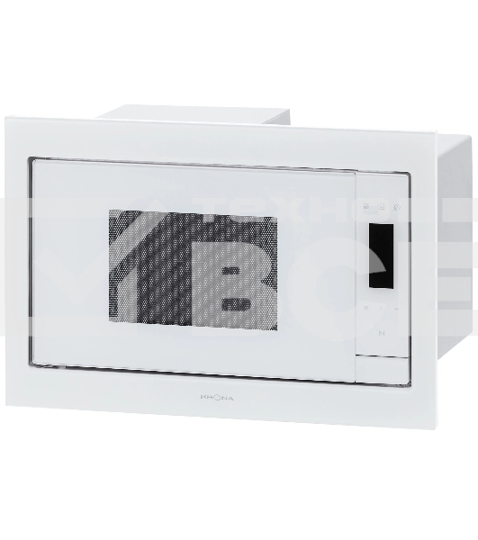 Микроволновая печь встраиваемая Krona ESSEN 60 WH DOTS белый, 31 л, 1000 Вт, переключатели - сенсор